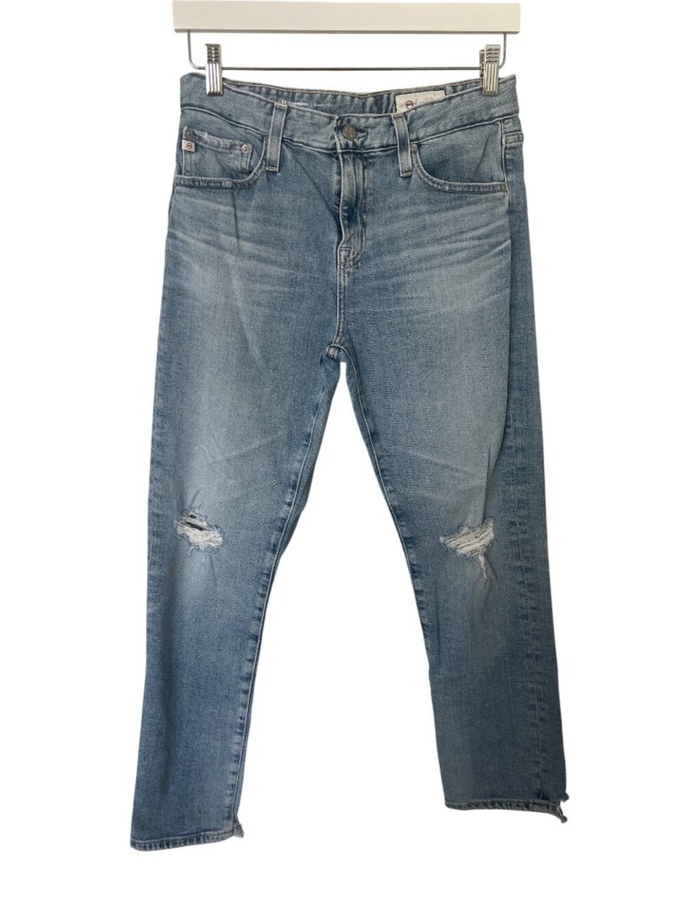 AG Ex-Boyfriend Slim Distressed Jeans Light Wash